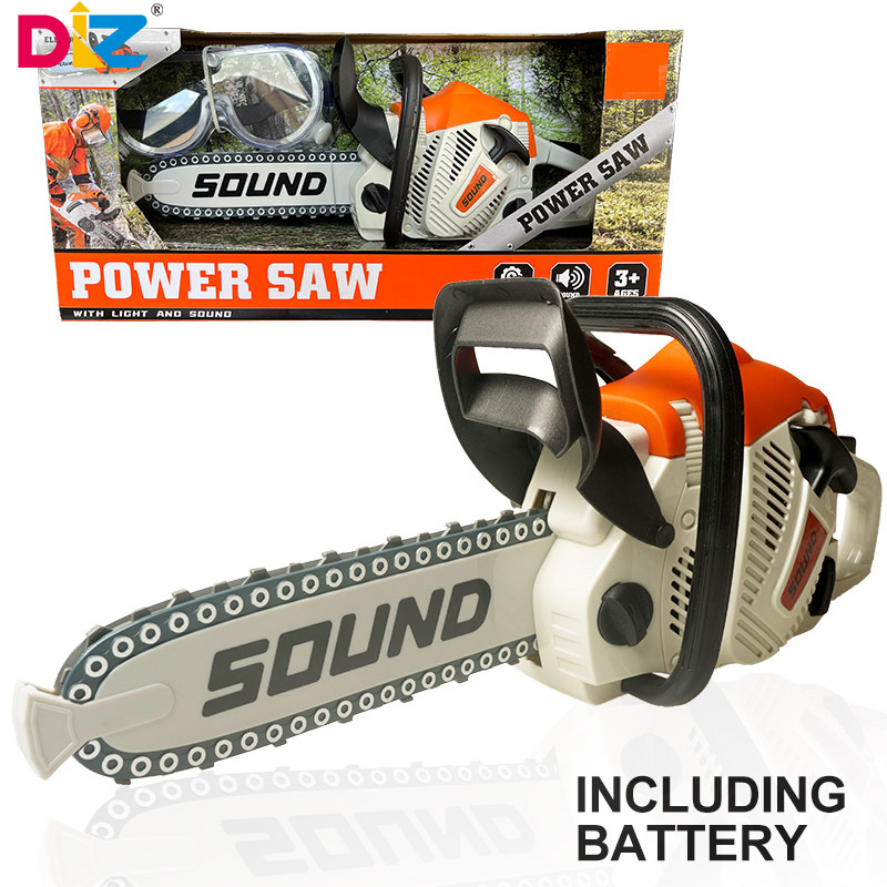 Power Tools Kids - Motosega giocattolo con occhiali Motosega elettrica