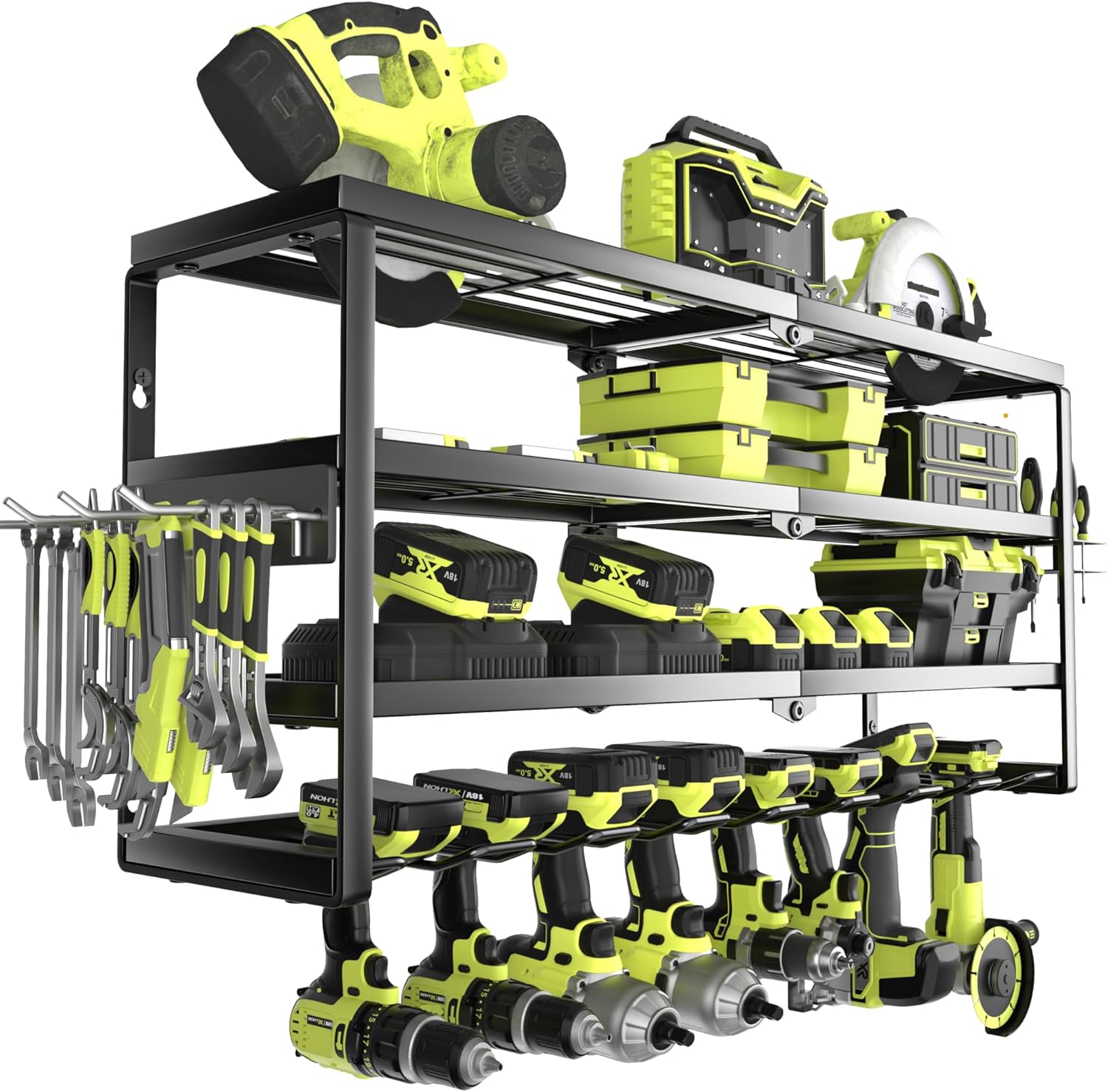 Power Tools Organizer - Organizzatore da Parete a 4 Livelli