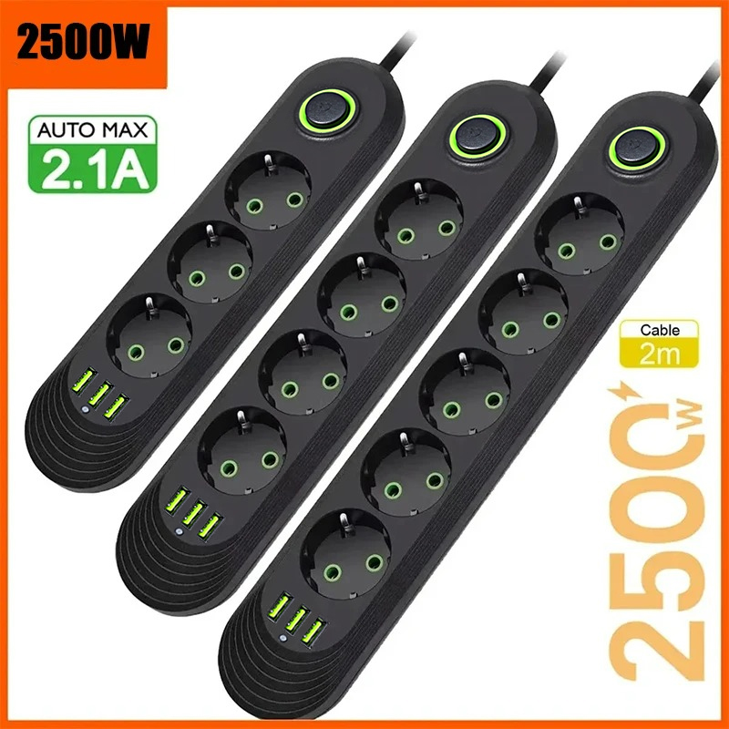 Power Tools Extension - Multipresa con Presa AC Europea 2500W,