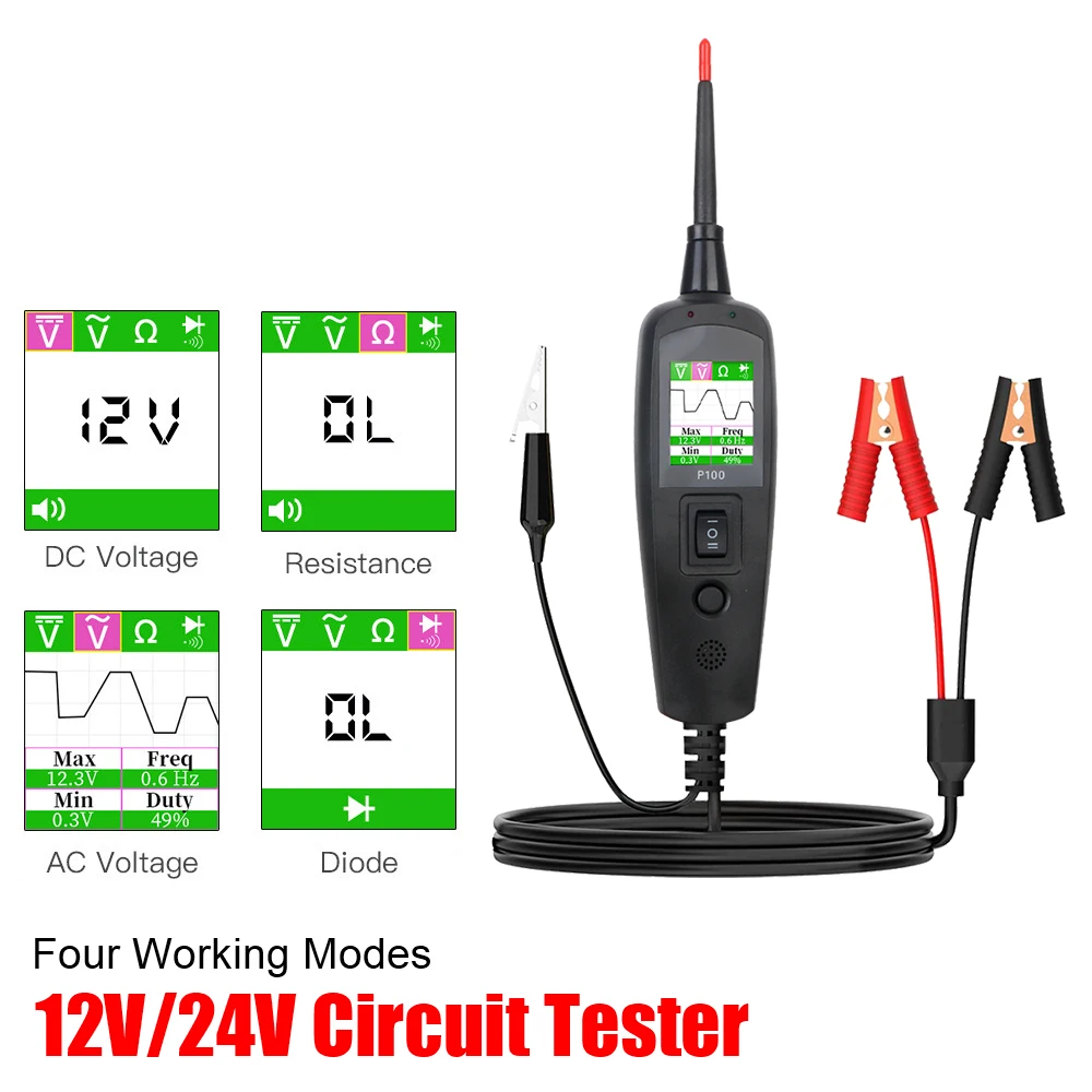 Power Tools In Automotive - Tester per circuiti automobilistici P100 12V