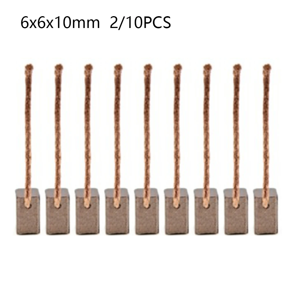 Power Tools In Automotive - 2x10 Pezzi Spazzole in Carbonio 6x6x10mm